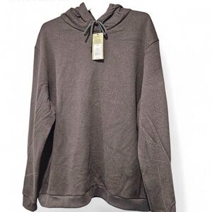 NWT Goodfellow & Co Men's XXL Charcoal Knit/Fleece Pullover Hoodie, Seam Pockets